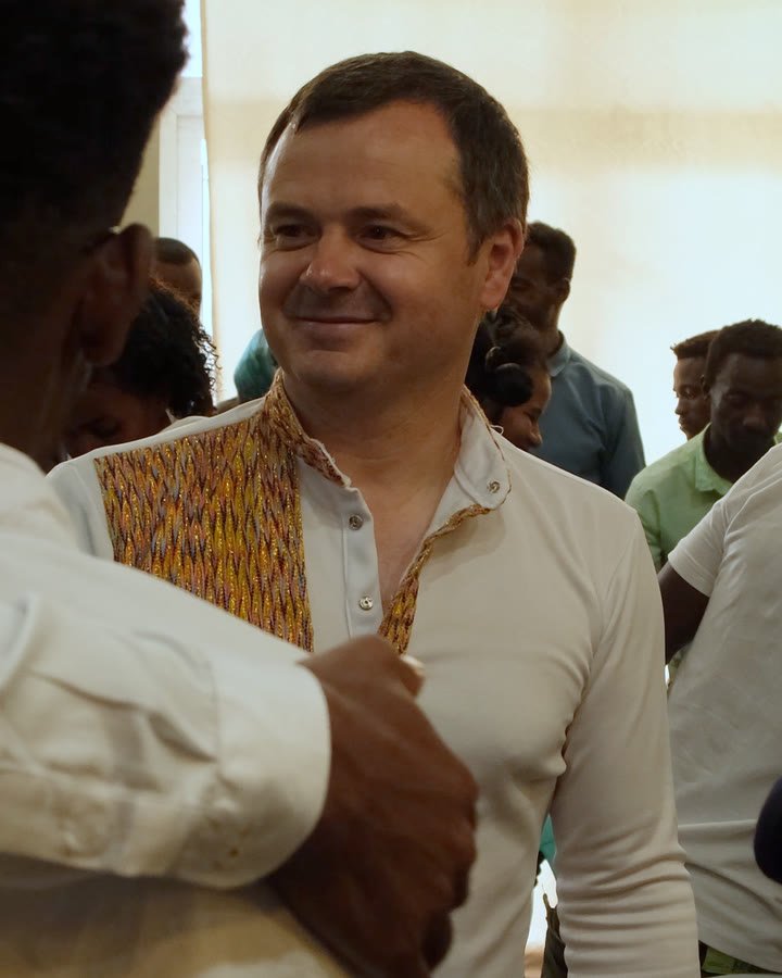 CITA's ministry director greeting members of a congregation.